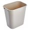 Rubbermaid Commercial Deskside 3 gal Rectangular Indoor Plastic Can, Beige, None, Plastic, 8 1/4 in FG295500BEIG - alternate 1