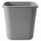 Rubbermaid Commercial Deskside 3 gal Rectangular Indoor Plastic Can, Gray, None, Plastic, 8 1/4 in FG295500GRAY - alternate 4