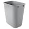 Rubbermaid Commercial Deskside 3 gal Rectangular Indoor Plastic Can, Gray, None, Plastic, 8 1/4 in FG295500GRAY - alternate 3