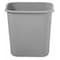Rubbermaid Commercial Rectangular Wastebasket, 7 gal, LLDPE, Open Top, Plastic, Gray FG295600GRAY - alternate 2