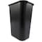 Rubbermaid Commercial Deskside 10 gal Rectangular Indoor Plastic Can, Black, None, Plastic, 11 in FG295700BLA - alternate 2