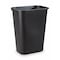Rubbermaid Commercial Deskside 10 gal Rectangular Indoor Plastic Can, Black, None, Plastic, 11 in FG295700BLA - alternate 1