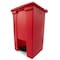 Rubbermaid Commercial Step-On Containers 12 gal Rectangular Step-On Can, Red, Foot Pedal, Plastic, 15 3/4 in FG614400RED - alternate 3