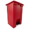 Rubbermaid Commercial Step-On Containers 12 gal Rectangular Step-On Can, Red, Foot Pedal, Plastic, 15 3/4 in FG614400RED - alternate 6