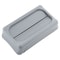 Rubbermaid Commercial Slim Jim(R) 23 gal Trash Can Lid, Swing Gray, Resin, 1 Openings 11 1/4 in W/Dia FG267360GRAY - alternate 4