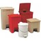 Rubbermaid 23 gal. HDPE Base/Polypropylene Lid Rectangular Trash Can , Beige FG614600BEIG