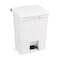 Rubbermaid Commercial Step-On Containers 18 gal Rectangular Step-On Can, White, Foot Pedal, Plastic, 16 1/8 in FG614500WHT - alternate 1