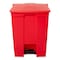 Rubbermaid Commercial Step-On Containers 18 gal Rectangular Step-On Can, Red, Foot Pedal, Plastic, 16 1/8 in FG614500RED - alternate 3