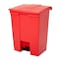 Rubbermaid Commercial Step-On Containers 18 gal Rectangular Step-On Can, Red, Foot Pedal, Plastic, 16 1/8 in FG614500RED - alternate 4