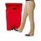 Rubbermaid Commercial Step-On Containers 18 gal Rectangular Step-On Can, Red, Foot Pedal, Plastic, 16 1/8 in FG614500RED - alternate 6