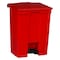 Rubbermaid Commercial Step-On Containers 18 gal Rectangular Step-On Can, Red, Foot Pedal, Plastic, 16 1/8 in FG614500RED - alternate 1