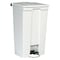 Rubbermaid Commercial Step-On Containers 23 gal Rectangular Step-On Can, White, Foot Pedal, Plastic, 19 3/4 in FG614600WHT - alternate 1
