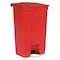 Rubbermaid Commercial Step-On Containers 23 gal Rectangular Step-On Can, Red, Foot Pedal, Plastic, 19 3/4 in FG614600RED - alternate 1