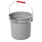 Rubbermaid Commercial 3 1/2 gal Round Bucket, 11-1/4 in H, 12 in Dia, Gray, Plastic FG261400GRAY - alternate 2