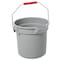 Rubbermaid Commercial 3 1/2 gal Round Bucket, 11-1/4 in H, 12 in Dia, Gray, Plastic FG261400GRAY - alternate 3