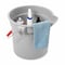 Rubbermaid Commercial 3 1/2 gal Round Bucket, 11-1/4 in H, 12 in Dia, Gray, Plastic FG261400GRAY - alternate 4