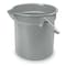 Rubbermaid Commercial 3 1/2 gal Round Bucket, 11-1/4 in H, 12 in Dia, Gray, Plastic FG261400GRAY - alternate 1
