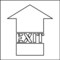 Electromark Stencil, Exit, 4 3/4 in Character Height, Polyethylene S478 - alternate 2