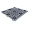Zoro Select Recycled High Density Polyethylene Pallet, 48 in L, 48 in W, 5 7/8 in H, 4,000 lb Dynamic 0404501  BLACK - alternate 1
