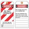 Brady Danger Tag, Danger - Do Not Operate, Polyester, Write-On Surface, 5 3/4 in High, 3 in Wide, PK25 65520 - alternate 4
