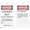 Brady Danger Tag, 5-3/4 x 3 In, OSHA, Brs, PK25, 66066 66066 - alternate 1