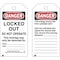 Brady Danger Tag, 5-3/4 x 3 In, OSHA, Brs, PK25, 66067 66067 - alternate 1