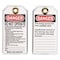 Brady Danger Tag, Polyester, 5 1/2 in H x 3 in W, Rectangle, 25 PK 65515 - alternate 1
