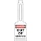 Zoro Select Danger Tag, Out of Service, Plastic, 5 1/4 in H x 3 1/4 in W, White, Rectangle, 25 PK 3VAX5 - alternate 2
