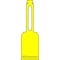 Accuform Tag, Blank, Plastic, 5 3/4 in H x 3 1/4 in W, Yellow, Rectangle, 25 PK TAL375 - alternate 1
