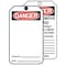 Accuform Danger Tag, General Safety, Cardstock, 6 1/4 in H x 3 in W, White, Rectangle, 250 PK TAR423 - alternate 1