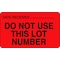 Roll Products Label, 1-1/2 In. H, 2-1/2 In. W, PK1000, 141454 141454 - alternate 1