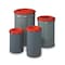 Justrite Cease-Fire 12 gal Round Indoor Metal Can, Red/Gray, None, Steel, Not Applicable 26412 - alternate 3