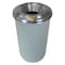 Justrite Cease-Fire 12 gal Round Indoor Metal Can, White, None, Steel, Not Applicable 26612W - alternate 1