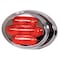 Maxxima Clearance Light, LED, Red, Surface, Oval, 3 L AX24R-KIT - alternate 1