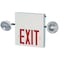 Big Beam Exit Sign with Emergency Lights, White, 1 Face(s), LED, Universal Mount, Lead Calcium 2COM1RWW - alternate 1