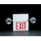 Big Beam Exit Sign with Emergency Lights, White, 1 Face(s), LED, Universal Mount, Lead Calcium 2COM1RWW - alternate 4