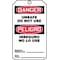 Accuform Danger Bilingual Tag, Lockout Tagout, Plastic, 5 7/8 in H x 3 3/8 in W, Rectangle, 5 PK TSP164PTM - alternate 1