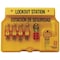 Master Lock Lockout Station, 18 Components Included, Holds (4) Keyed Different Padlocks, English/Spanish, Yellow 1482BP410ES - alternate 2