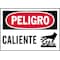 Brady Peligro, Peligro Caliente, 5 in W x 3 1/2 in H, Horizontal Rectangle, Polyester 86142 - alternate 1