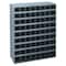 Durham Mfg Pigeonhole Bin Unit, 33.75 in W x 12 in D x 42 in H, 72 Compartments, Gray, Steel 363-95 - alternate 6
