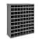 Durham Mfg Pigeonhole Bin Unit, 33.75 in W x 12 in D x 42 in H, 72 Compartments, Gray, Steel 363-95 - alternate 1
