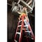 Werner Fiberglass Stepladder, 6 ft Ladder Ht, 5 Steps, 300 lb, 41 1/4 in Base Spread, 23 3/8 in Bottom W 6206 - alternate 7