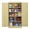 Tennsco Shelving Storage Cabinet, 72 in H, 36 in W, 18 in D, Swing, Keyed, Sand, 4 Shelves, 0 Drawers 1470 SD - alternate 1