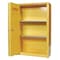 Eagle Mfg Hazardous Material Storage Cabinet, 45 gal, 2 Shelves, Steel, 43 in W x 65 in H x 18 in D, Yellow 1945X - alternate 1