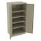 Tennsco Shelving Storage Cabinet, 72 in H, 36 in W, 24 in D, Swing, Keyed, Sand, 4 Shelves, 0 Drawers 1480 SD - alternate 1