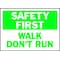 Brady Safety Label, 3-1/2 In. H, Polyester, PK5 86305 - alternate 1
