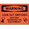Brady Equipment Label, Black/Orange, PK5 86247 - alternate 1