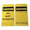 Zoro Select Caution Tag, Machine and Operational, Cardstock, 7 in H x 4 in W, Yellow, Rectangle, 25 PK 3XAZ9 - alternate 1