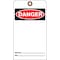 See All Industries Danger Tag, Danger, Cardstock, 7 in H x 4 in W, White, Rectangle, 25 PK DTUF-G44 - alternate 1