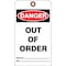 See All Industries Tag, Danger, Cardstock, 7 in H x 4 in W, White, Rectangle, 25 PK DTUF-G33 - alternate 1